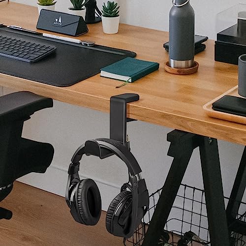 GEEKRIA Under Desk Headphone Stand, 360° Rotating Gaming Headset Hook Mount, Adjustable Headphone Holder Compatible with Bose Sony AKG JBL Sennheiser B&O (Black) - Image 6