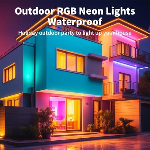 iNextStation RGB Neon LED Strip Lights 16.4FT 12V Flexible LED Rope Lights - Image 4