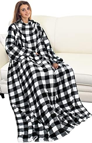 Catalonia Wearable Blanket with Sleeves for Women & Men, Fleece Wrap Throw by Catalonia