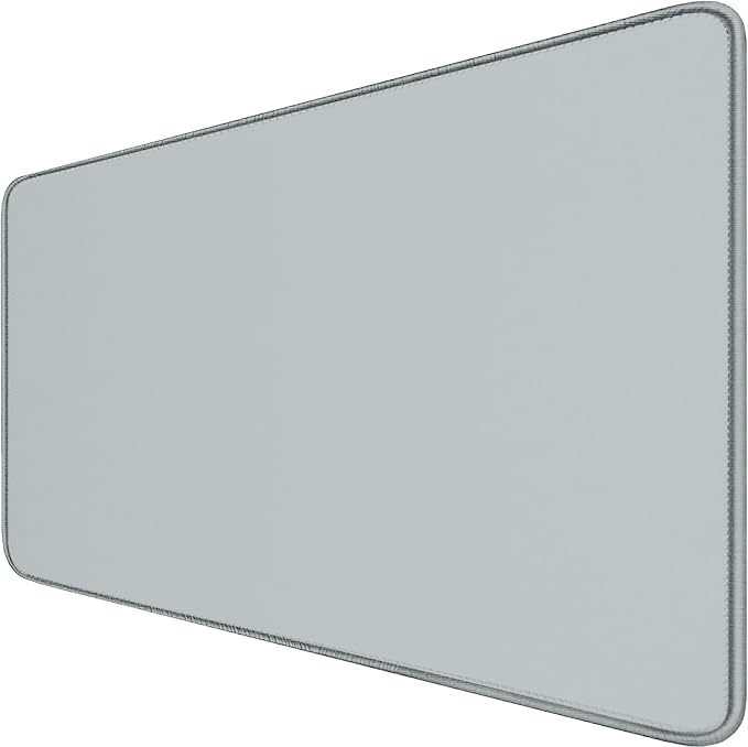 Large Extended Gaming Mouse Pad with Stitched Edges, 47.3 X 23.6 in Desk Pad Durable Non-Slip Natural Rubber Base, Waterproof Computer Keyboard Mat for Esports Pros, Gamer, Desktop, Grey by Hsmienk