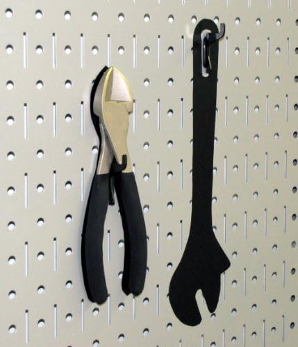 Wall Control Narrow Pegboard Rack 8in x 32in Gray Metal Pegboard Runner Tool Board - Image 6