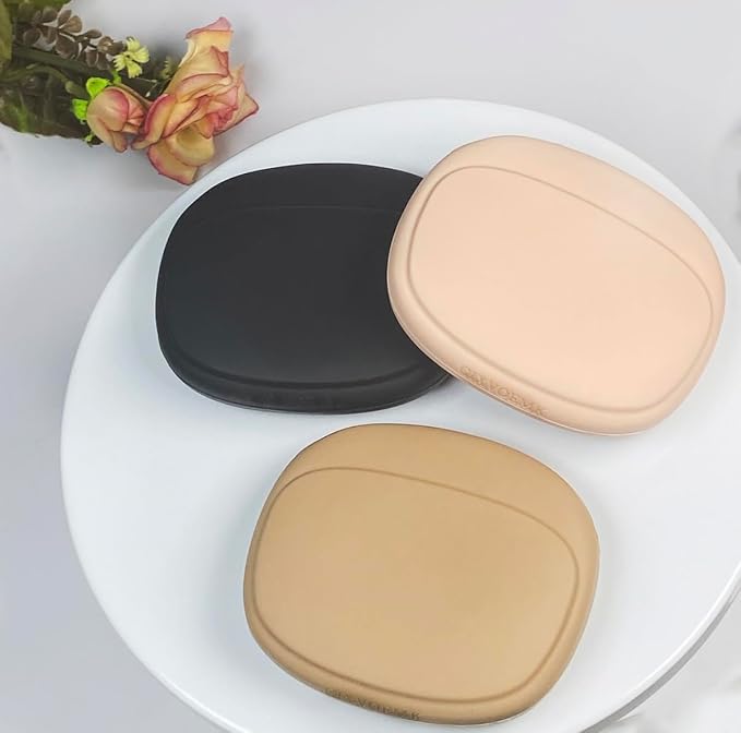 Silicone Headphone Organizer - Data Cable Storage Case - Mini Key Box - Portable Wired Headset Storage Bag (Black - Brown - Nude-3PCS) - Image 4