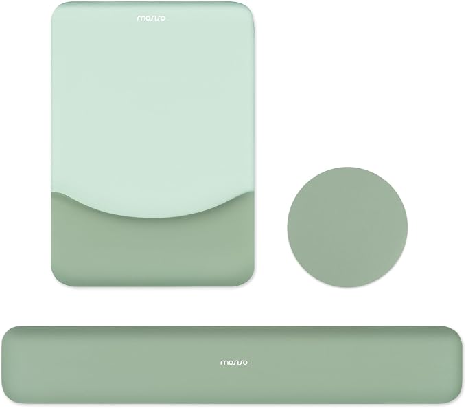 MOSISO Ergonomic Keyboard & Mouse Pad Wrist Rest Set, Antique Green by MOSISO