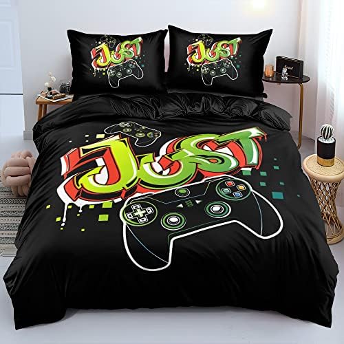3D Print Paiting Gamepad Duvet Cover Set Gaming Comforter Cover Twin Size Bed Set Gamer Beddings Boy Kid Bedroom Decorations by Holiyjog
