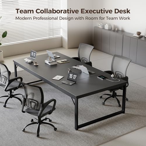 Mericonia 63x28 Inch Computer Desk, 1.2" Thick Heavy Duty Office Table - Image 6