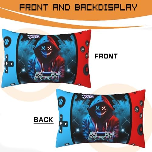 Gamer Gifts for Teen Boys, Gaming Boy Room Decor, Gaming Accessories for Teen Boy, Gamer Pillow Case Flannel Material，20x12 inches -2-Pack ((No Inserts) - Image 3