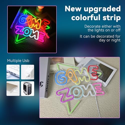 Green Game Zone Neon Sign for Boys Video Gamer Room Neon Light - Image 6
