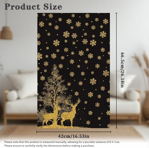 Small Recliner Headrest Cover 26x16 Inch 2/Set - Christmas Decorative Deer Waterproof Washable Polyester Fabric, Sofa Non-Slip Design with Fixing Fixing Nails for Home/Office - Image 6