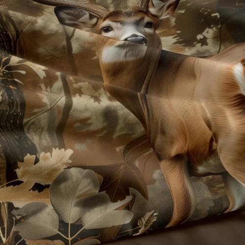 5 Pieces Deer Comforter Sets,Camo Bedding Set,Deer Western Comforter Sets for Boys,Twin Size Bedding Set for Boys,Camo Bed Sets with Sheets - Image 6
