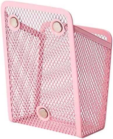 Magnetic Pencil Holder,Mesh Stainless Steel Pen Basket, Metal Writing Utensil Storage Organizer for Whiteboard,Blackboard,Kitchen, Locker, Home, or Office - Image 4