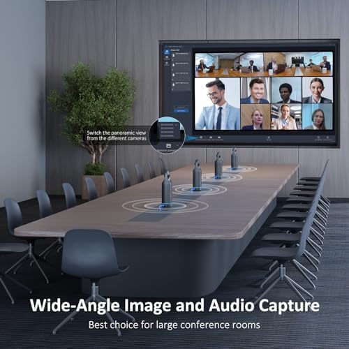 NexiGo Meeting 360 Ultra (Gen 3), Enhanced All-in-One Conference Camera System, Multi-Camera Setup, 8K Capture, AI-Powered Framing and Auto Tracking, for Medium to Large Meeting Rooms - Image 6