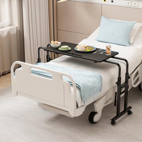 Furist Overbed Table with Wheels, Adjustable Height & Length Heavy Duty Hospital Bed Table, Rolling Recliner Desk and Laptop Table for Adults, 47.25-Inch Wide - Image 3
