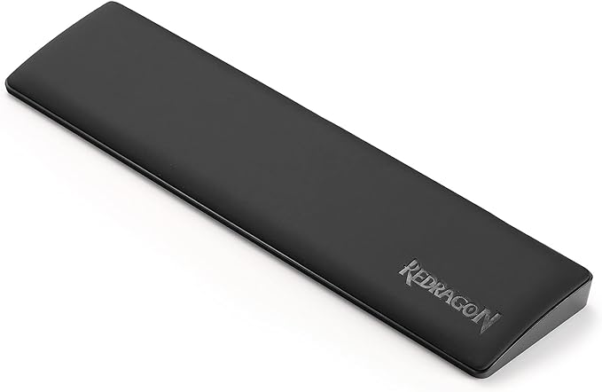Redragon P035 Meteor S Computer Keyboard Wrist Rest Pad, Ergonomic Soft Memory Foam Wrist Support w/Anti-Slip Rubber Base, 60% 61 Keys Compact Size 11.38 x 2.87 in, 0.78 inch (20mm) Height, Black by REDRAGON