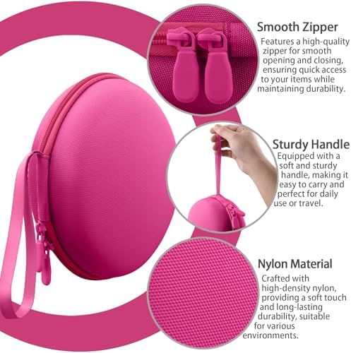 for Beats Studio Pro/Studio3/Solo4/Solo3 Headphones Hard Case, Rose Red - Image 5