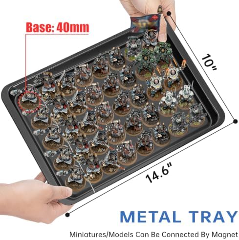 WELIDAY Miniatures Storage Case Miniatures Transport Case Aluminum Alloy Frame with Lock (X-Large Size) - Image 3