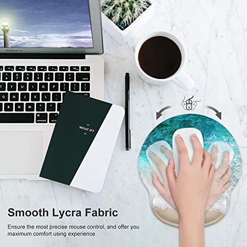 Lateefah Ergonomic Mouse Pad with Wrist Rest and Keyboard Wrist Rest Set | Non-Slip Memory Foam Wrist Rest for Computer Keyboard, Easy Typing, Pain Relief, Mousepad Wrist Support for Home Office Game - Image 4