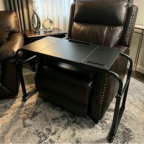 Overbed Laptop Cart Over The Bed Table with Wheels Adjustable Bed Hospital by KOMOREBI