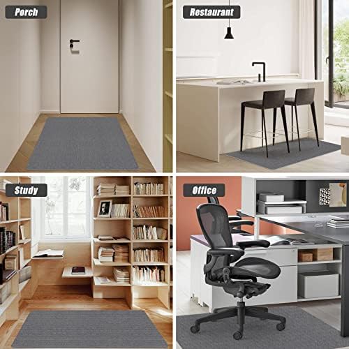 Sycoodeal Office Chair Mat for Hardwood Floor,Office Computer Gaming Chair Mat for Tile Floor,Large Floor Protector Rug,Anti-Slip,Easy to Clean,Grey(48"x36") - Image 3