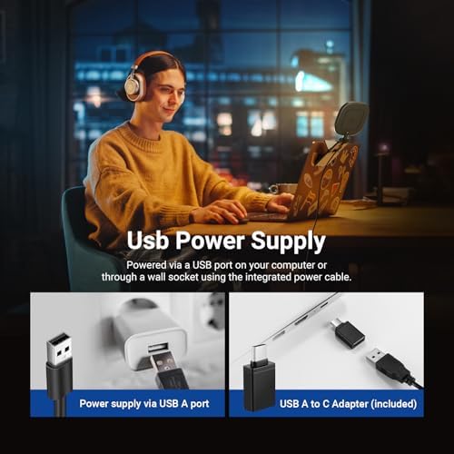 NEEWER BASICS 5" Monitor Light with Stand, Zoom Lighting for Video Conference, 10W Bi Color Edge Lit CRI95 USB LED Panel Ring Light for Desk Computer Laptop Webcam Video Call Streaming Recording, NL10 - Image 6