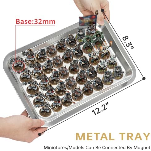 WELIDAY Miniatures Storage Case Miniatures Transport Case Aluminum Alloy Frame with Lock (Large Size) - Image 3