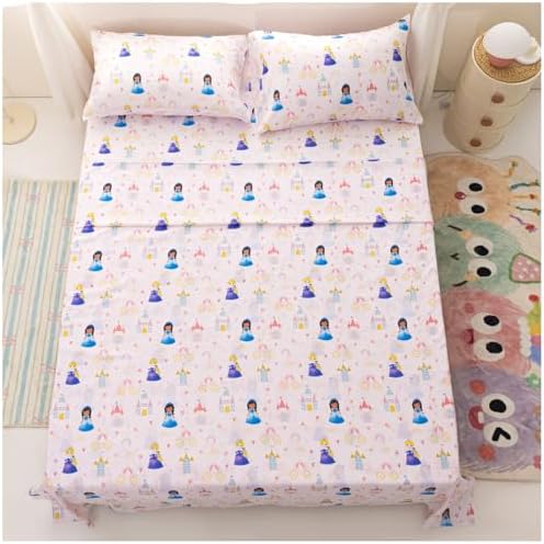 Full Sheets Set for Girls Kids - 4-Piece Cute Princess Bedding Set, Breathable Pink Castle 3D Fitted Sheets with 14" Deep Pocket, Ultra-Soft Lightweight Bedroom Essentials - Image 7