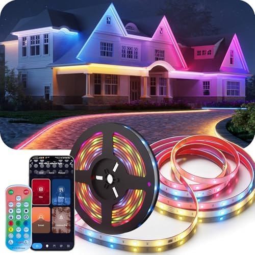 DeckTok Smart 98.4ft Outdoor LED Strip Lights, RGB LED Outdoor Lights IP67 by DeckTokLight