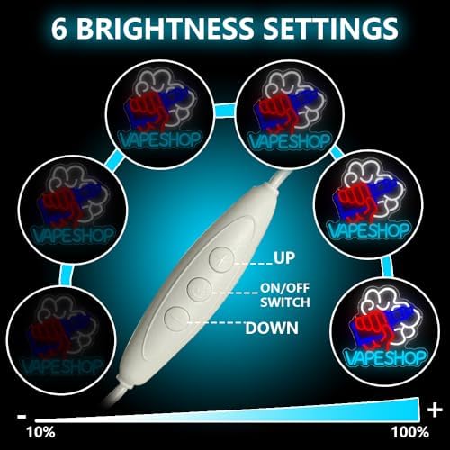 Vape Shop Neon Sign,Electronic Cigarettes Neon Signs for Wall Decor,Vape Signs for Business Smoke Shop Lights Up Sign Logo,Man Cave Bedroom Decor,Bar,Nightclub,Store - Image 3