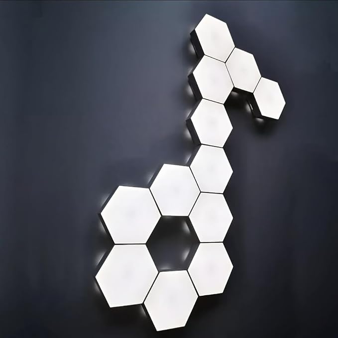 YXQUA Hexagon Wall Light Panels, Touch Control, White, 6 Pack - Image 5