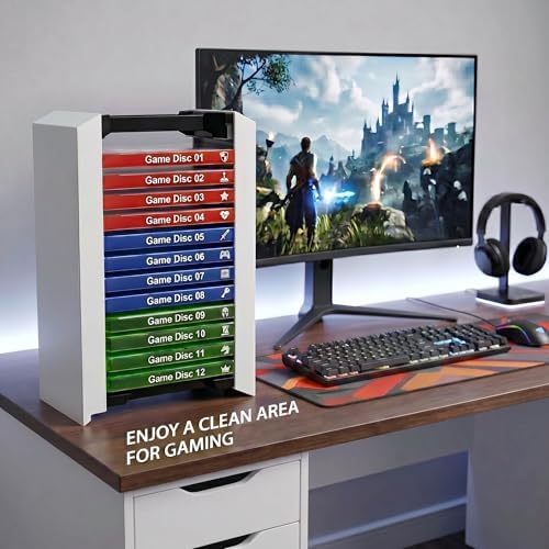 Game Holder for PS3 for PS4 for PS5 Game Tower for Xbox, Up to 12 Discs - Image 6