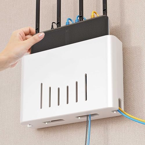 Wall Mounted Metal wall mounts,WiFi Box Hider,White - Image 3