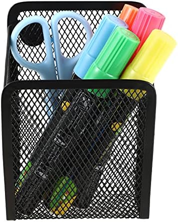 Magnetic Pencil Holder,Mesh Stainless Steel Pen Basket, Metal Writing Utensil Storage Organizer for Whiteboard,Blackboard,Kitchen, Locker, Home, or Office - Image 5