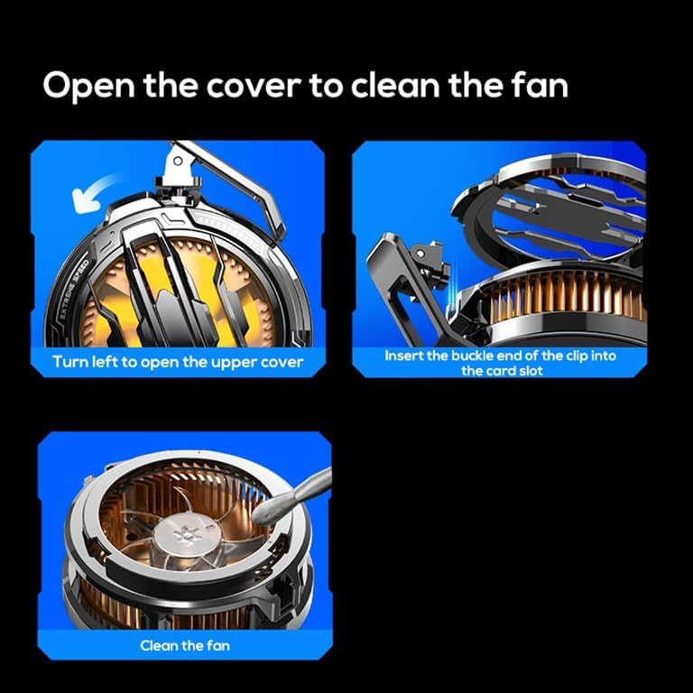 Magnetic Phone Cooler for Gaming, RGB Semiconductor Cooling Fan for iPhone and Android Phones, Portable Mobile Phone Radiator with 3 Cooling Modes, Quiet Cooling Fan for Gaming (CX07) - Image 2
