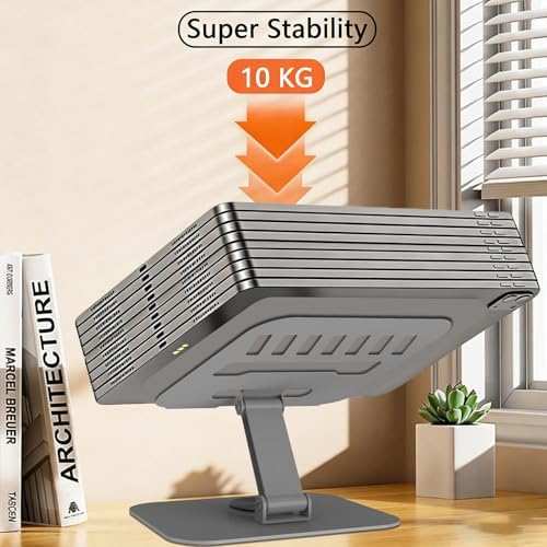 Metal Tablet Stand Holder Adjustable for iPad Kindle Tab, Grey - Image 4