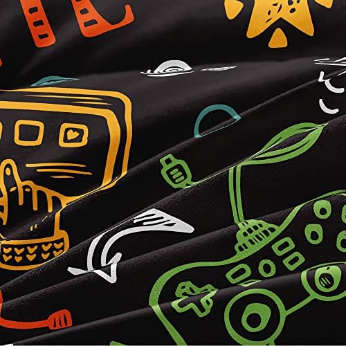 3D Print Gamepad Duvet Cover Set Gaming Comforter Covers and Pillowcases King Size Black Color Bed Set Gamer Beddings Boy Kid Bedroom Decorations - Image 5
