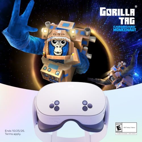 Meta Quest 3S 128GB | VR Without Wires — Gorilla Tag Cardboard Monkenaut Bundle — Amazon Exclusive —Access to 100+ Games with a 3-Month Trial of Meta Horizon+ Included - Image 2