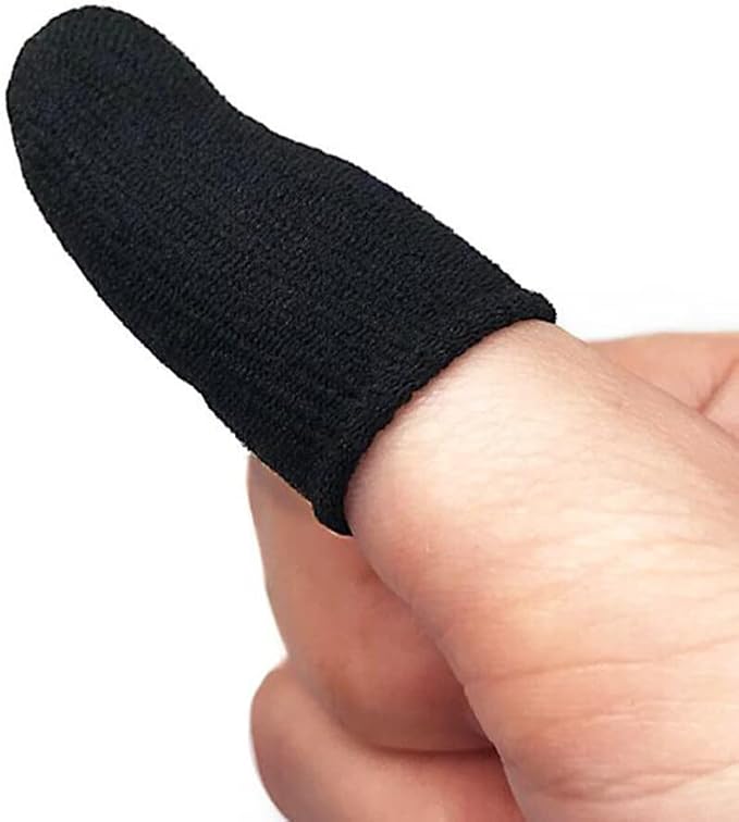 UKCOCO 10Pcs Mobile Phone Gaming Finger Sleeves, Touch Screen Finger Protector Anti-Sweat Breathable Smooth Operation Fiber Thumb Sleeve Cover for Gaming Tablet Controller Phone Game - Image 4