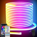 segrass 132FT Led Neon Rope Lights Control with App/Remote,Flexible Led Rope Lights,Multiple Modes,IP65 Outdoor RGB Neon Lights Waterproof,Music Sync Gaming Led Neon Strip Lights for Bedroom Décor by segrass