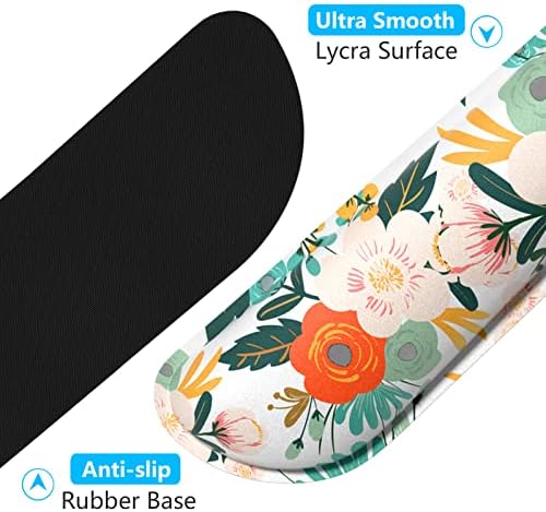 Dapesuom Enlarge Keyboard Wrist Rest, Memory Foam Wrist Cushion for Desk Mats Support, Cute Flower Pain Relief Keyboard Mouse Pad Rests Set with Non-Slip Base for Gaming Laptop Office Computer, Pink - Image 4
