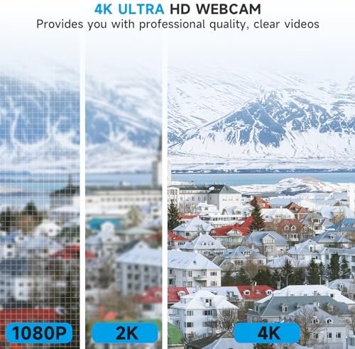 AOC 4K Webcam for PC, Streaming Computer Camera with Noise-Canceling Mic - Image 2