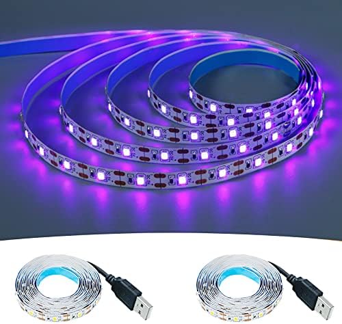 5V USB Purple 395-400nm LED Strip USB Powered 13.12ft/4M(2pcs x 6.6ft) by GOMING