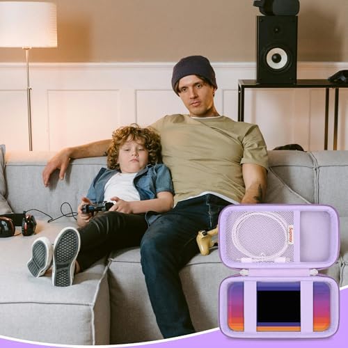 Supmay Hard Travel Case for My Arcade Data East Pocket Player, Portable Video Game System Handheld Game Protection Case with Mesh Pocket for Batteries and USB-C Cable, Purple - Image 7