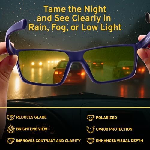 Titan Gaming Glasses, Blue Light Blocking, Night Driving Glasses for Men, Computer Protection, Gift for Gamers - Image 4