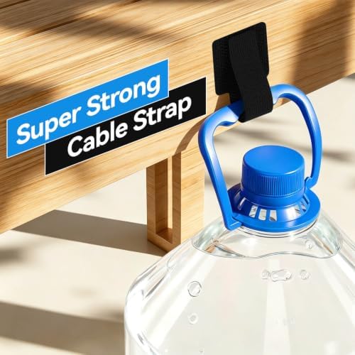 80 Pcs Cable Management Under Desk, Cord Organizer, Reusable Hook and Loop Cable Ties, Computer Accessories for Desk, Home Office Essentials, Black, White, Grey - Image 7