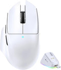 ATTACK SHARK V6 65g Wireless Gaming Mouse with RGB Magnetic Charging Dock, BT/2.4G Wireless/Wired Mouse 1K Polling, PixArt PAW3311 Sensor, 25K DPI, Programmable Gamer Mice for PC/Win/Mac (White) by ATTACKSHARK