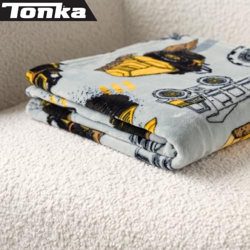 Franco Tonka Construction Trucks Kids Throw Blanket, 46 in x 60 in, Soft Cozy Decorative Blanket for Couch, Bed, or Travel (Officially Licensed Product) - Image 4