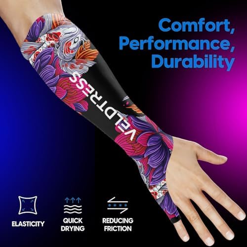 Gaming Arm Sleeve for PC Gamers - Breathable Wrist & Forearm Support, Ideal for FPS Aiming, Koi & Sakura Designs - Image 2