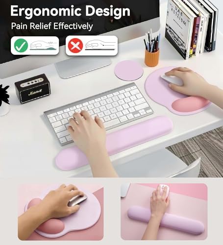 Mouse Pad with Keyboard Wrist Rest,Ergonomic Mousepad Support Set - Image 3
