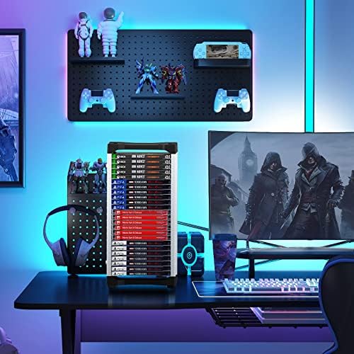 Nargos Video Game Storage Tower Universal for PS5/PS4/PS3/PS2/Xbox One/Xbox 360 And Xbox Series X/S/Wii/Switch/Switch 2 Game Cases, DVD And Blu-Ray Disks, Organizer Para Juegos, Regalo Gamer (23 Pcs) - Image 6