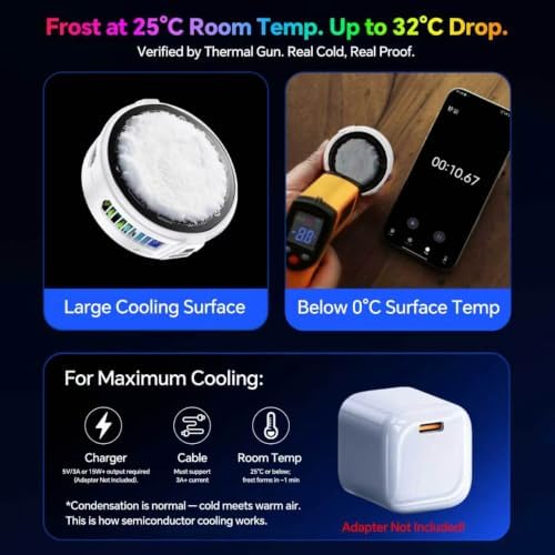 Basic iPhone Cooler,Magnetic/Clip-on Phone Cooler for Gaming,Phone Fan - Image 4