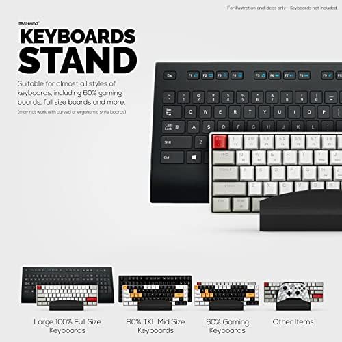 BRAINWAVZ Dual Desktop Keyboard Stand Holder, Suitable for Small Gaming Keyboards and Large Full-Size Boards, Organize Your Workspace and Keeping it Clutter-Free (D02) - Image 4
